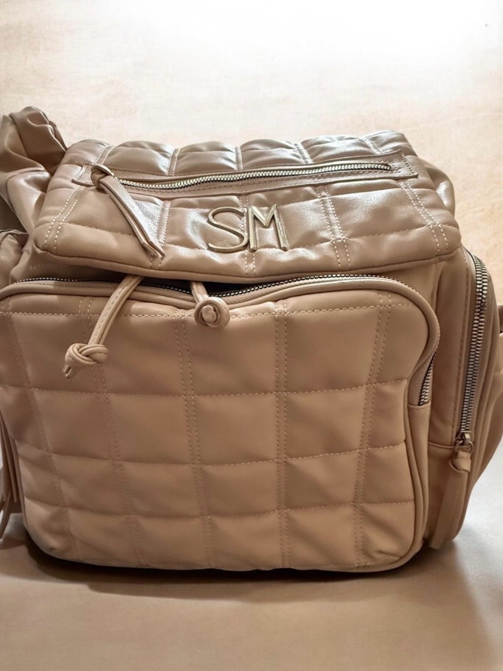 Steven Madden pink women's handbag with 3 large pockets
